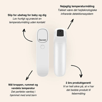 Berrcom infrarødt pandetermometer